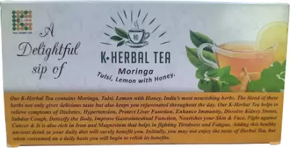 K-HERBAL TEA (MORINGA,TULSI,LEMON WITH HONEY) (25 BAGS EACH 2 GMS)