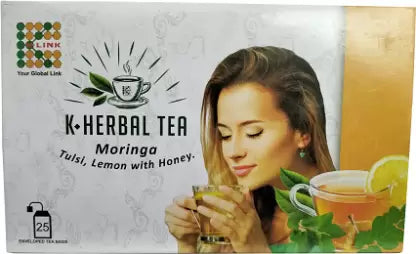 K-HERBAL TEA (MORINGA,TULSI,LEMON WITH HONEY) (25 BAGS EACH 2 GMS)