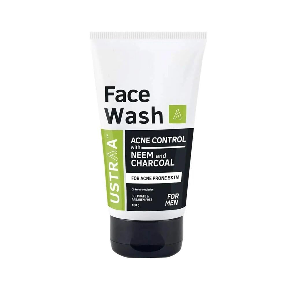 Ustraa Acne Control Face Wash with Neem and Charcoal 100 GRAM