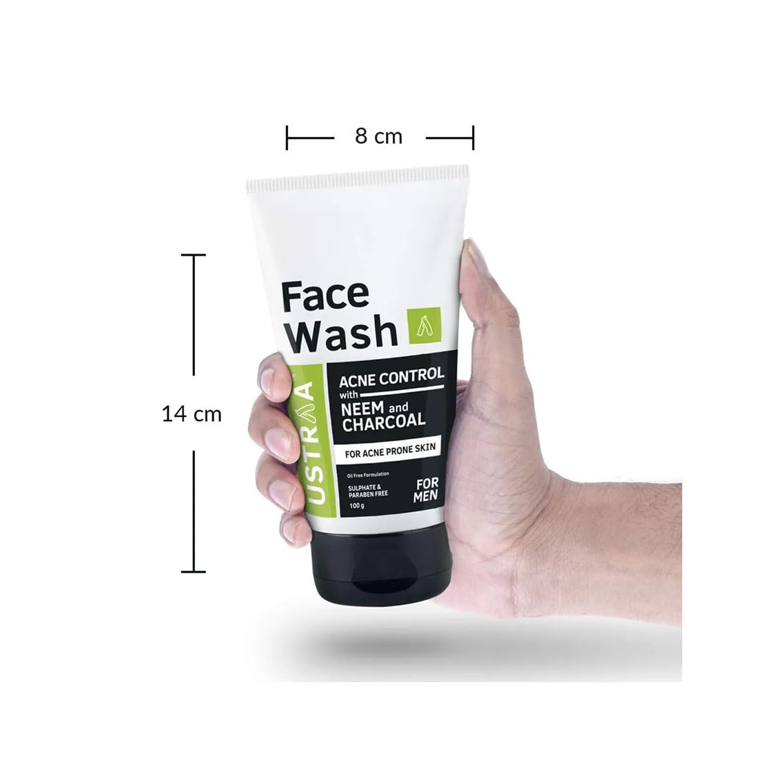 Ustraa Acne Control Face Wash with Neem and Charcoal 100 GRAM