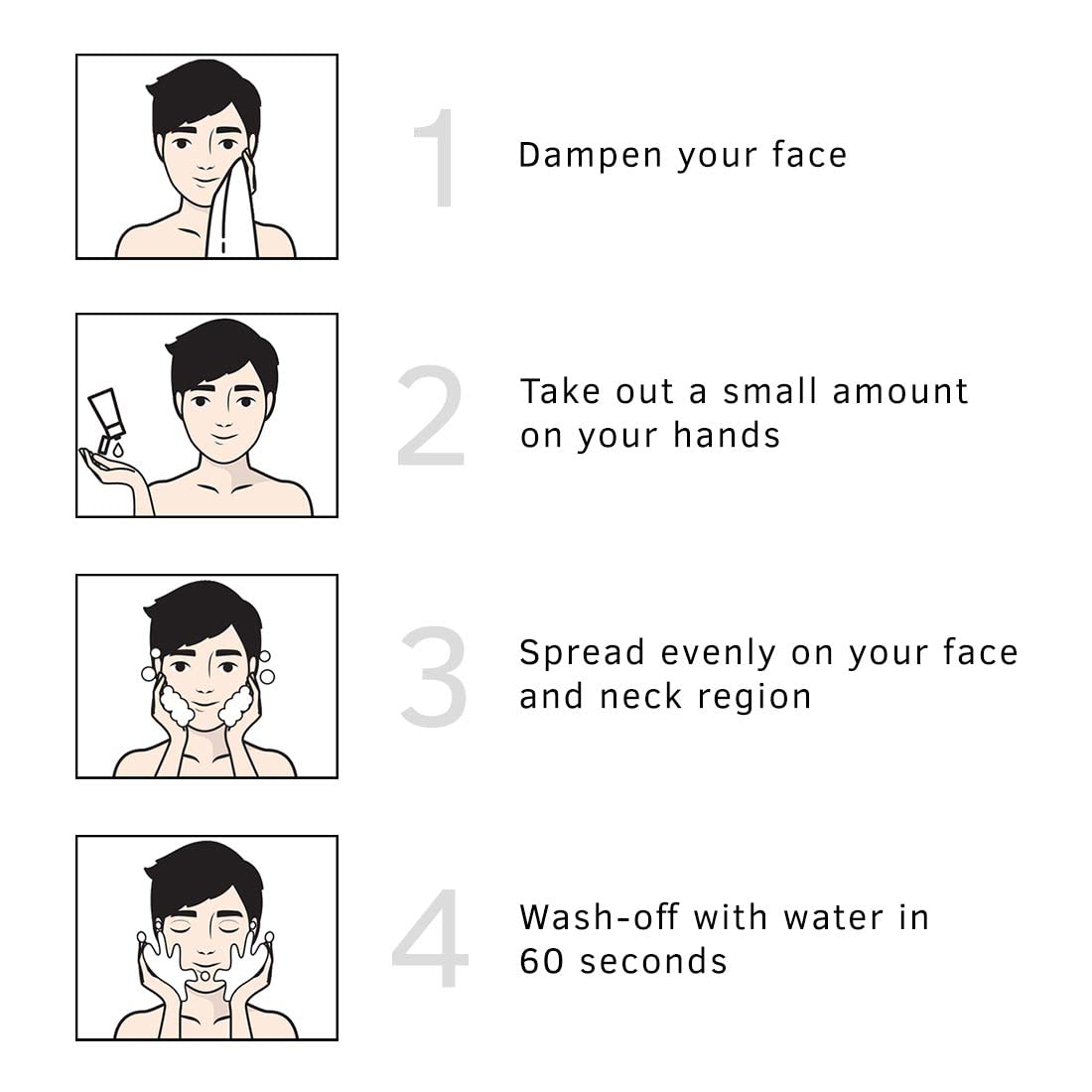 Ustraa Acne Control Face Wash with Neem and Charcoal 100 GRAM