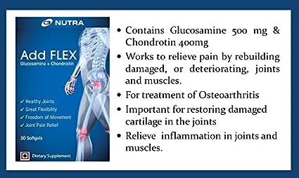 Conybio Add FLEX - Glucosamine & Chondroitin MSM Complex & Herbal Blend for Joints, Bones & Cartilage Wellness (Pack of 1, 30 Softgel Capsules)