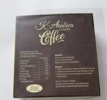 K-Arabica Golden Coffee: Boost Metabolism and Strengthen Immunity [20Sachets x 3gms]