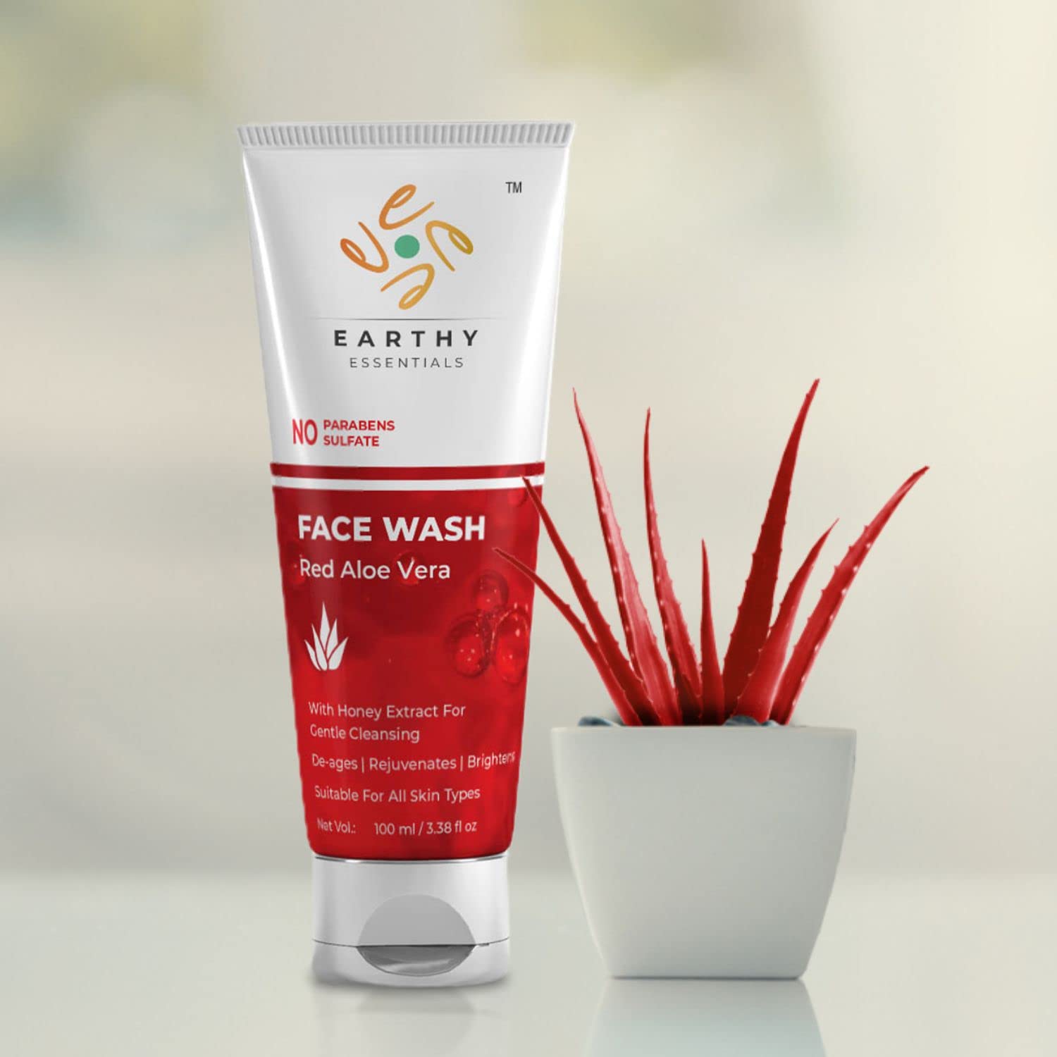 Earthy Essentials Red Aloe Vera Face Wash 100 ML