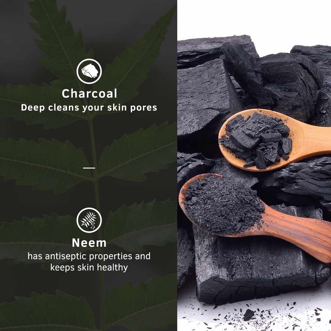 Ustraa Acne Control Face Wash with Neem and Charcoal 100 GRAM