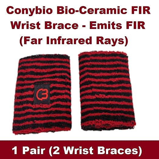 Conybio FIR Wrist Support Brace - Enhance Wellness and Joint Support with Bio-Ceramic FIR Technology (Pack of 2)