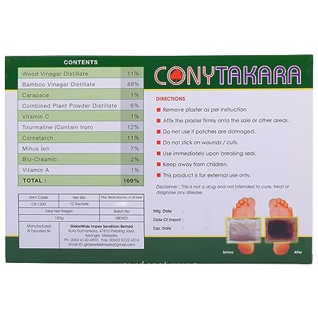 Conytakara Toxin Remover Foot Patches - Promote Well-Being Naturally