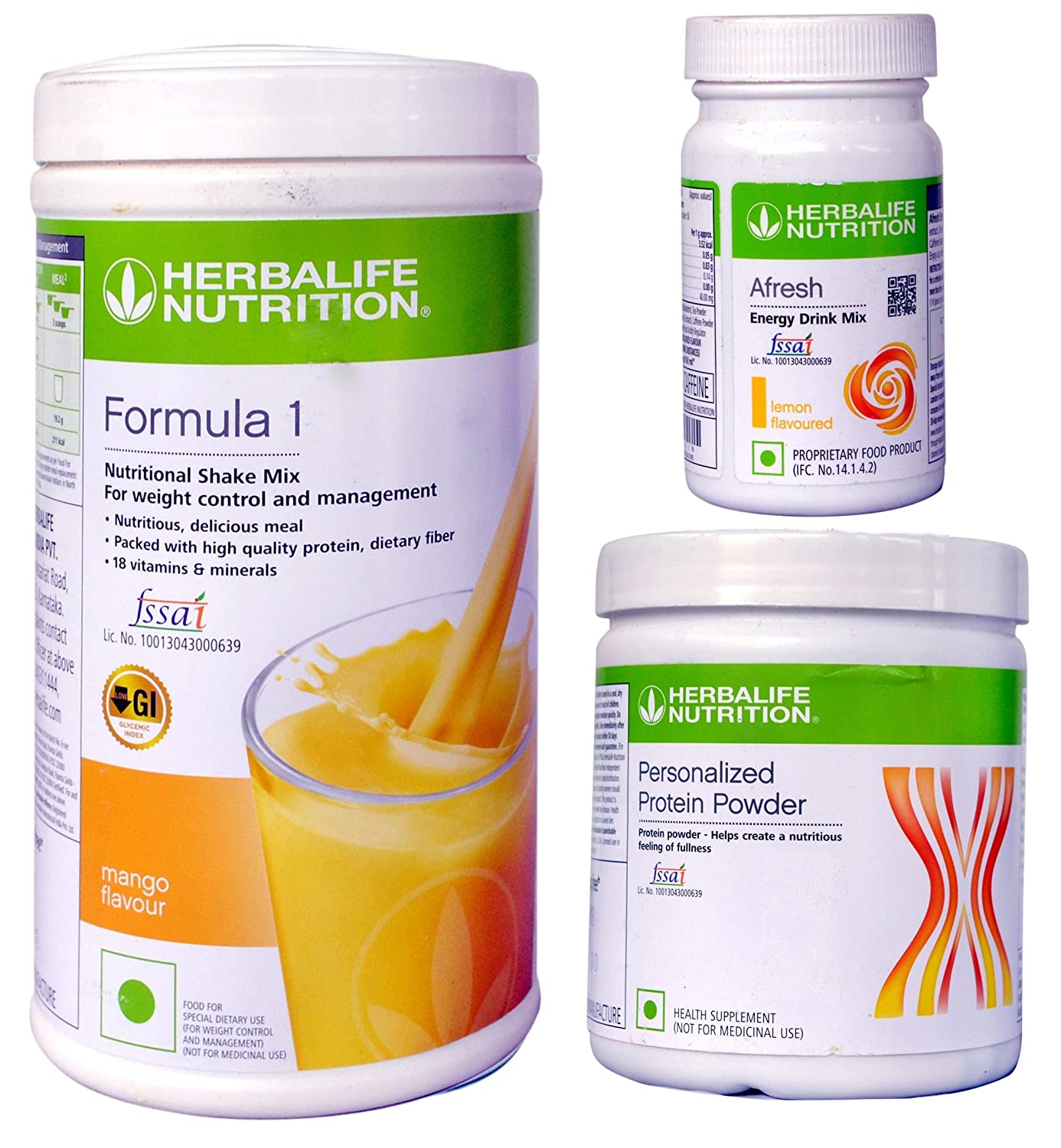 Herbalife Weight Loss Formula1(Mango)+Personalized Protein Powder(Ppp)+Afresh Lemon