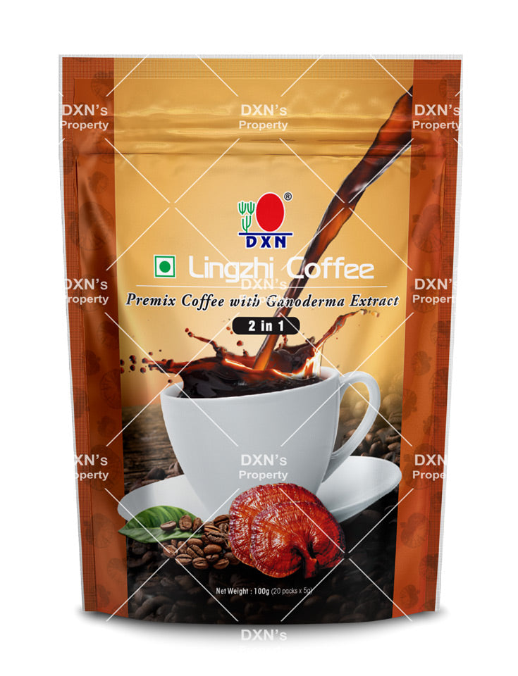 Dxn Lingzhi 2-in-1 Premix Coffee with Ganoderma Extract - Set of 1