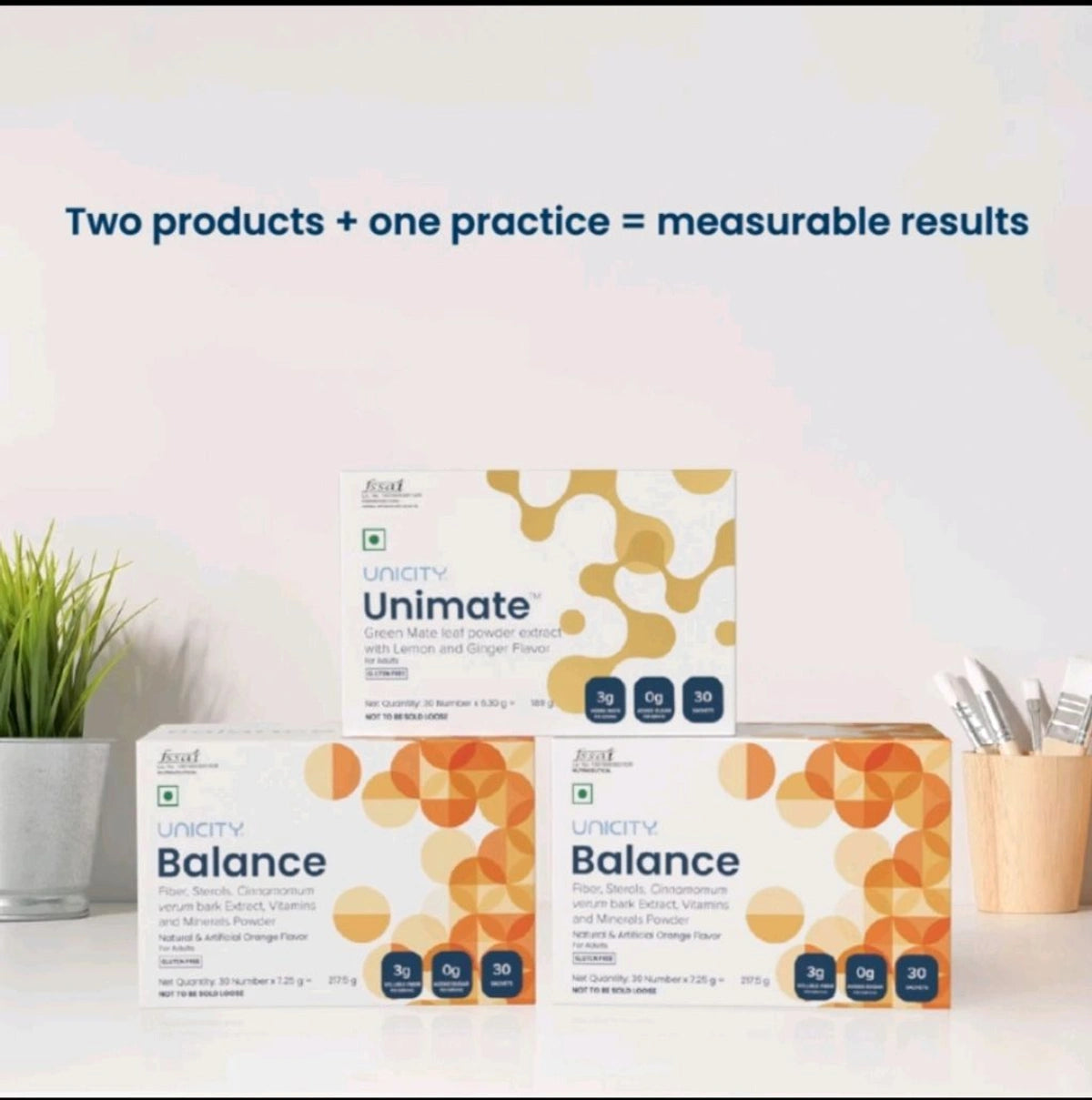 UNICITY FEEL GREAT SET OF 1 (ONE MONTH COURSE) (2 BOX BALANCE 30+30=60 ,1 BOX  UNIMATE 30 SACHETS PACAKGE)in