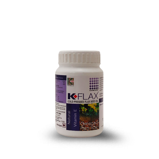 KLINK K-Flax Cold Pressed Flax Seed Oil: Essential Fatty Acids for Optimal Wellness ( 90 Capsules)