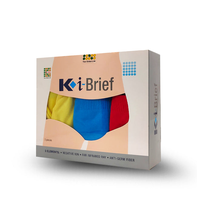 K-i-Brief (FOR COMFORT AND HEALTH) - Men's Undergarment with Negative Ion, Far Infrared Ray, Anti-Germ Fiber