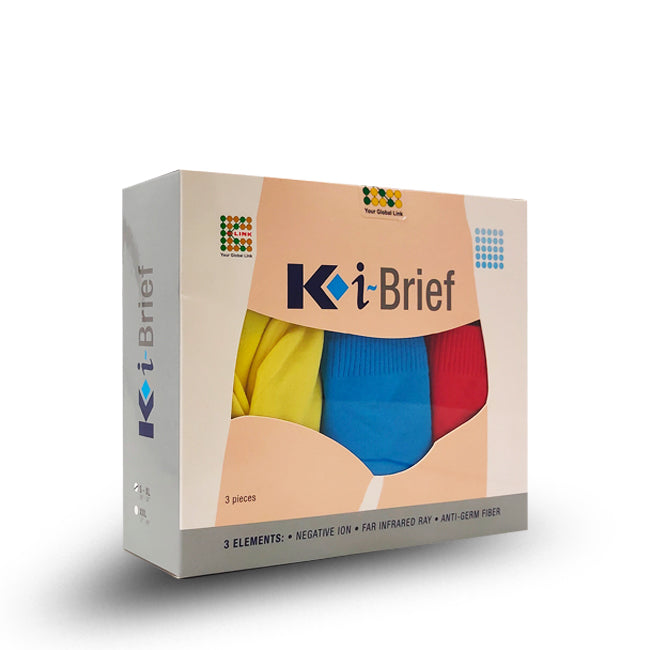 K-i-Brief (FOR COMFORT AND HEALTH) - Men's Undergarment with Negative Ion, Far Infrared Ray, Anti-Germ Fiber