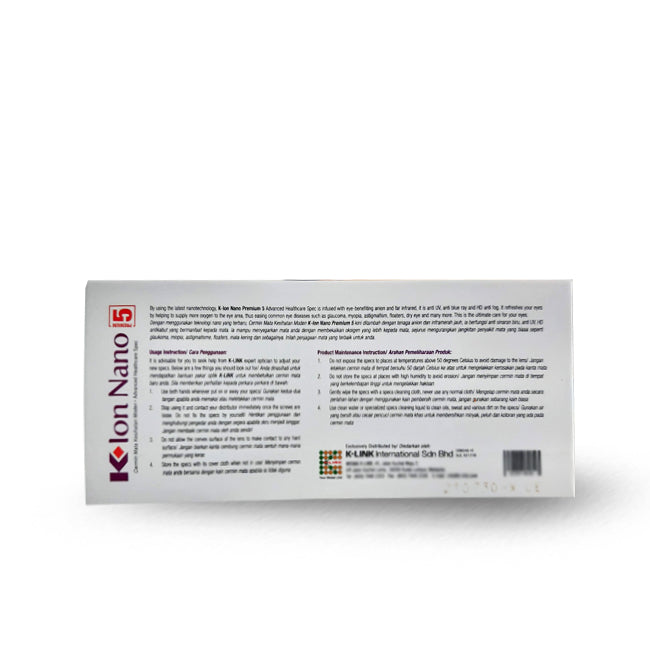 K-ION NANO PREMIUM 5 (BLACK) - Advanced Eye Care with Anion and Infrared Technology