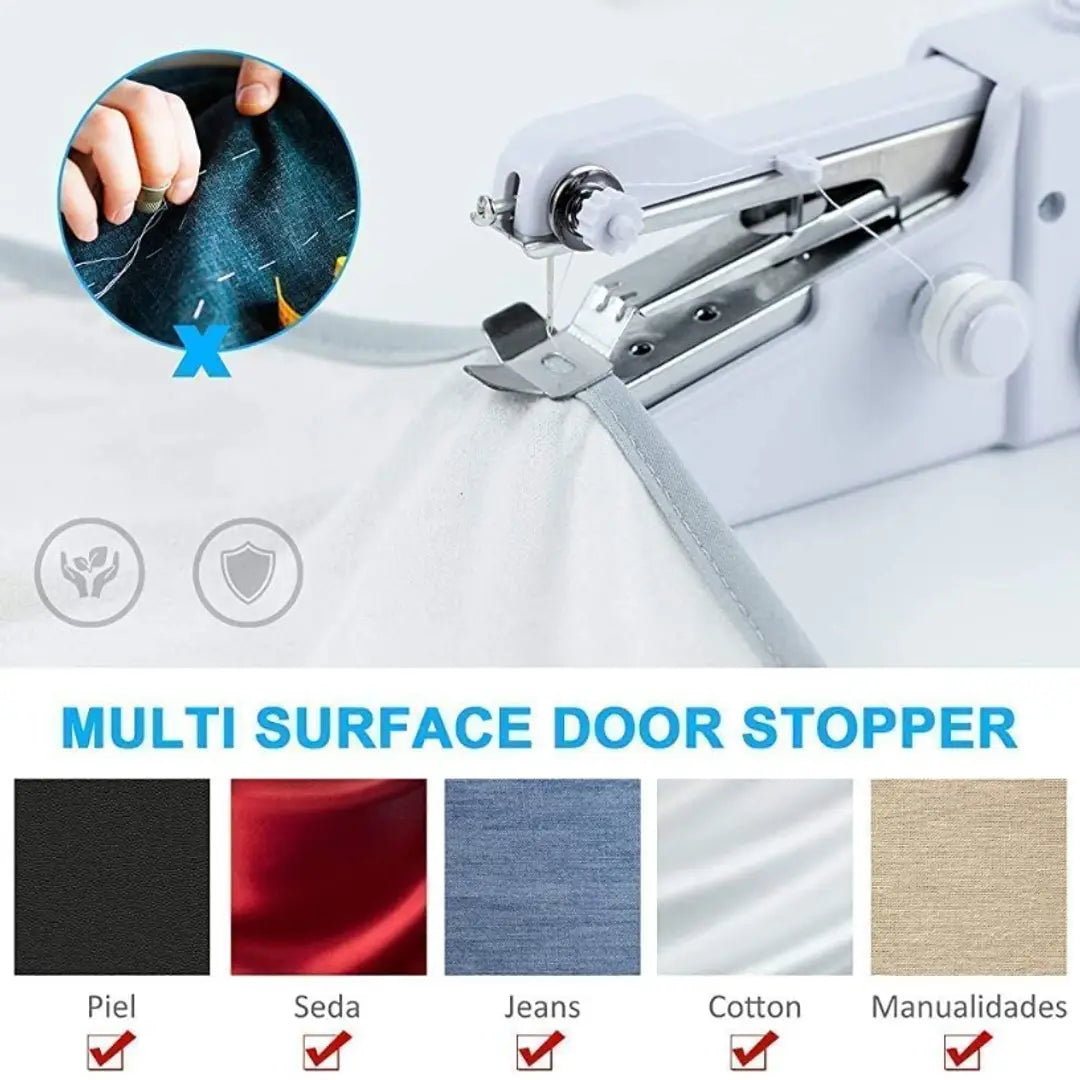 ZOOM TECH Sewing Machine Electric Handheld Sewing Machine Mini Handy Stitch Portable Needlework Cordless Handmade DIY Tool Clothes Portable