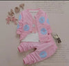js garments chakri t-shirt jacket and pant pink 3ps set