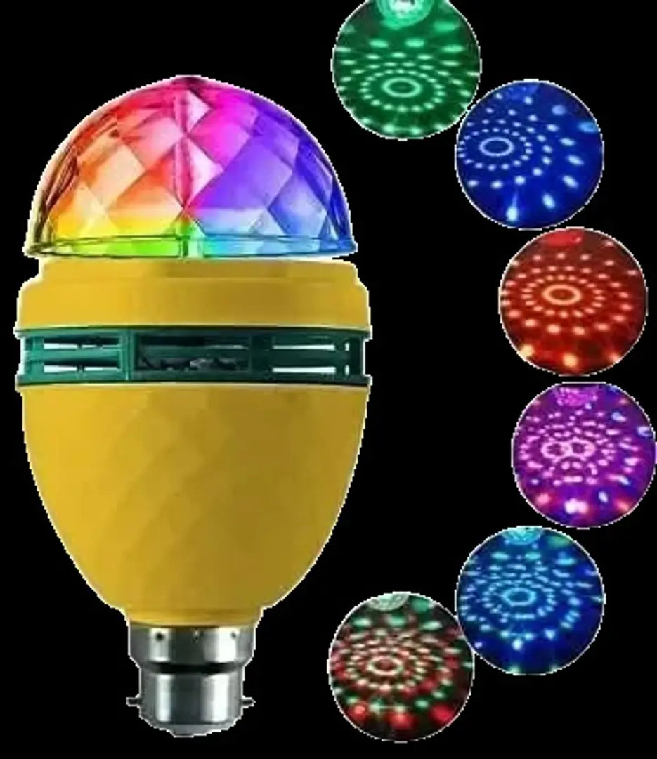 CIRAMA 360 Degree Rotating LED Crystal Bulb Magic Disco LED Light LED Rotating Bulb Light Lamp For Party Home Diwali Decoration Product