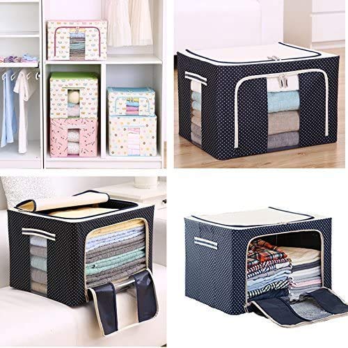 Home Stuff Storage Boxes | Closet Organizer Cloth Storage Boxes for Wardrobe - 88 Litre