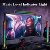 RGB LED Bar With Voice-Activated Wireless Pickup Rhythm Light, Rechargeable USB Sound Control Ambient Light 32 Bit Music Pickup Rhythm Light for Car, Party, Desktop, DJ, Gaming Room