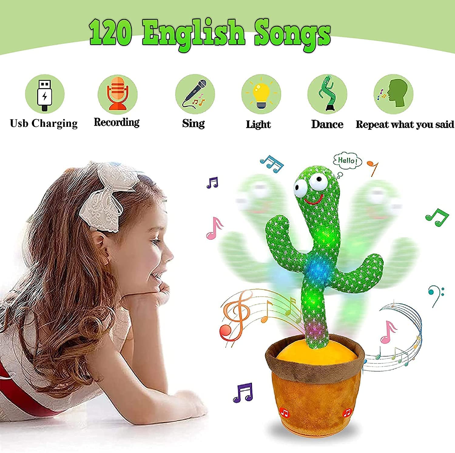 Smart Dancing Cactus toy | Funny Education Toys for Children Playing Home Decor Items for Kids