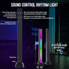 RGB LED Bar With Voice-Activated Wireless Pickup Rhythm Light, Rechargeable USB Sound Control Ambient Light 32 Bit Music Pickup Rhythm Light for Car, Party, Desktop, DJ, Gaming Room