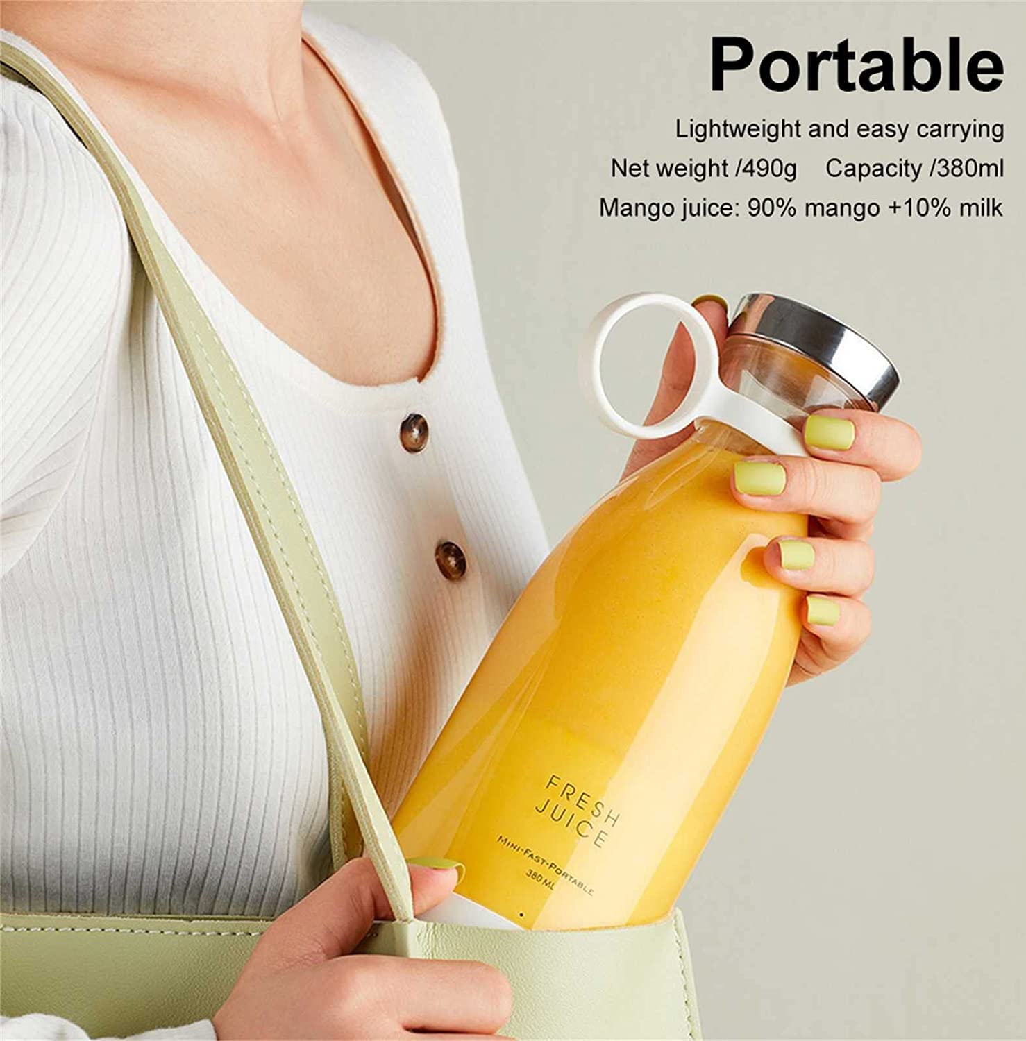 Mini Portable Blender Mixer Juicer & Smoothie | Magnetic Wireless Charging