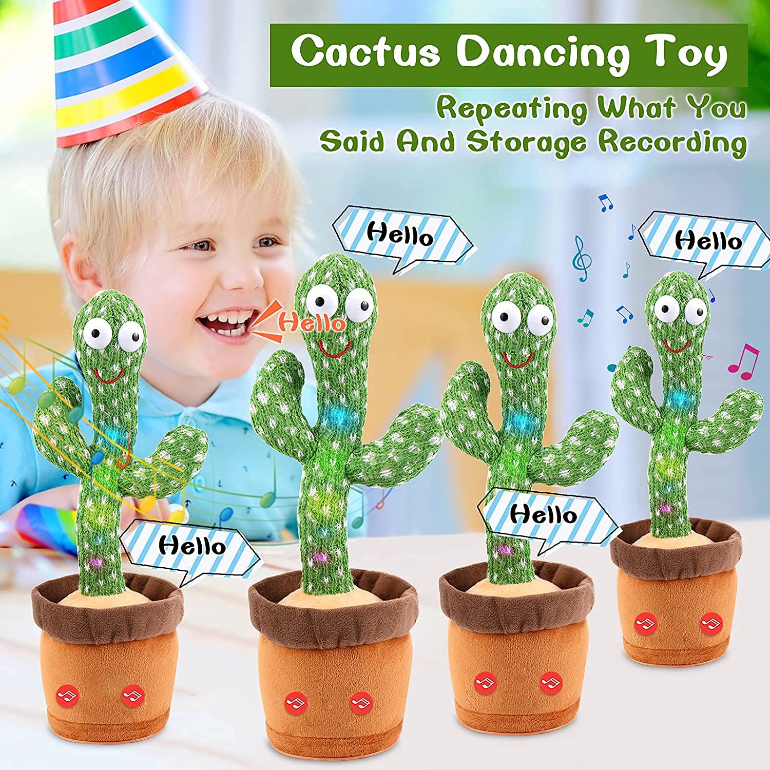 Smart Dancing Cactus toy | Funny Education Toys for Children Playing Home Decor Items for Kids