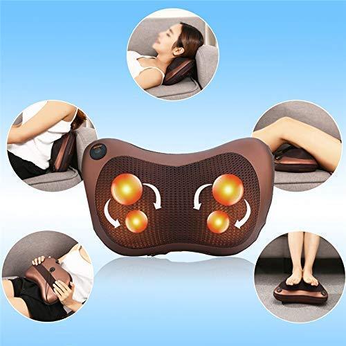 Electronic Neck Cushion Full Body Massager with Heat for pain relief Massage Machine for Neck Back Shoulder Pillow Massager - Swiss Relaxation therapy (Brown) askddeal.com