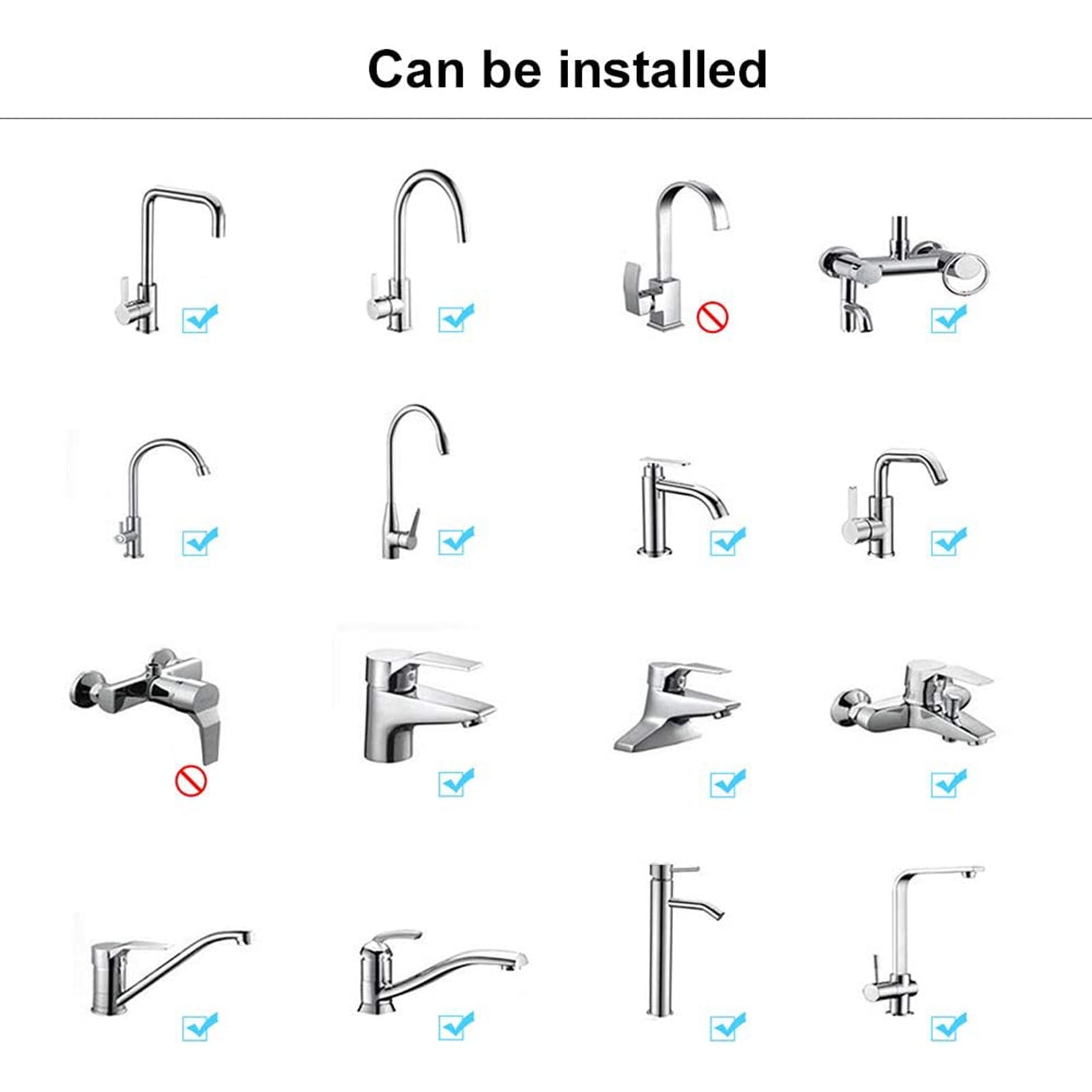 Innovative Stainless Steel Turbo Flex 360 Kitchen Faucet ABS + Stainless Steel Splash-Proof Universal Tap Shower